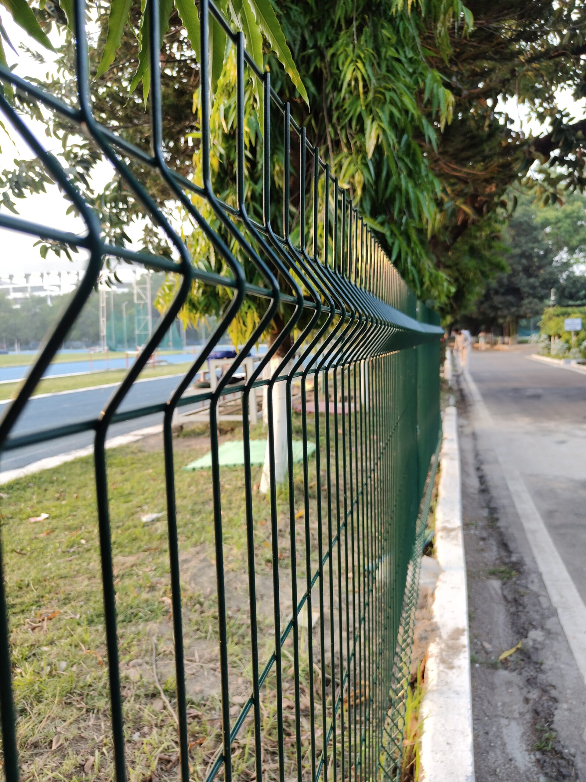 3D welded mesh fence panel with V-folds by SK Weldedmesh